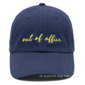 6 Paneel Blue Dad Cap Embroidery Logo